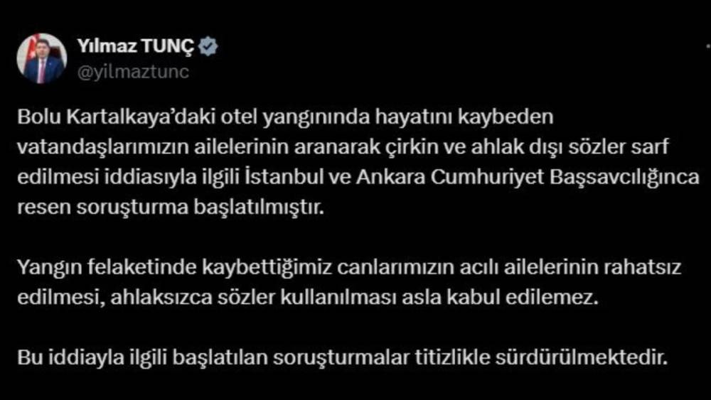 Bolu Grand Kartal Otel Yangını: Ailelere hakaret iddiasıyla 5 kişi hakkında gözaltı kararı 