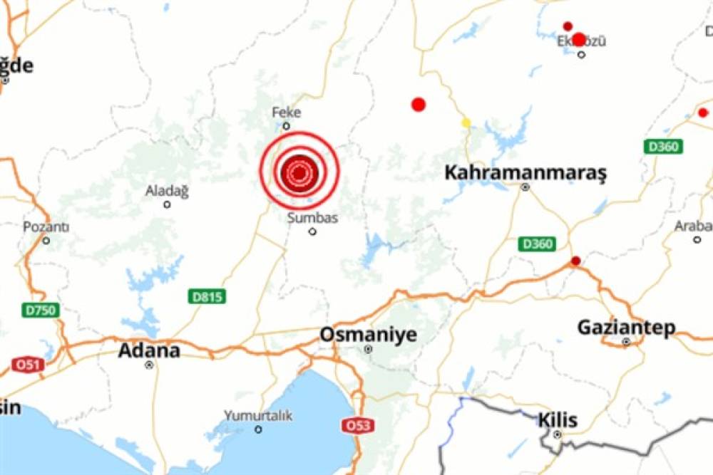 Adana'da 5 büyüklüğünde deprem 