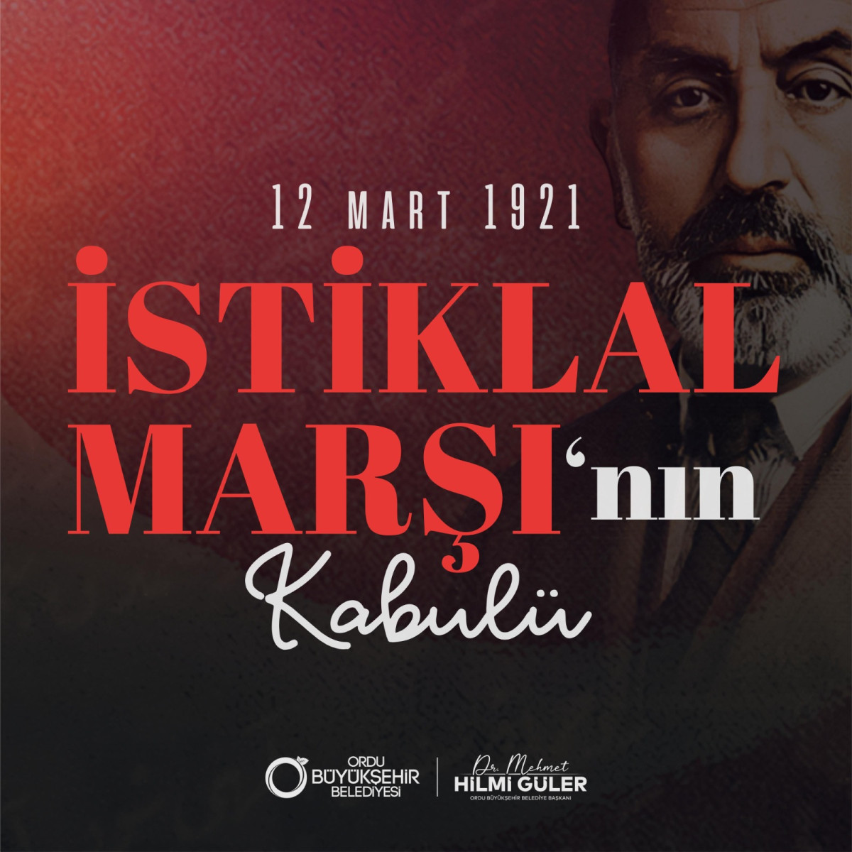 BAŞKAN GÜLER’DEN, 12 MART İSTİKLAL MARŞI’NIN KABULÜ VE MEHMET AKİF ERSOY’U ANMA GÜNÜ MESAJI